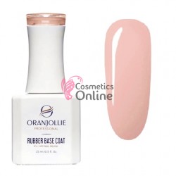 NUDE RUBBER BASE COAT Oranjolie Soak-Off de 15 ml, Nr RB06 Dusty Pink